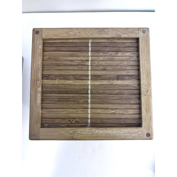 Bamboo Square Tissue Box Cover - Picture 7 of 9